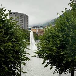 Byparken ... Lille Lungegårdsvannet (Small Lung) from Lysverket — Bergen, Norway.
