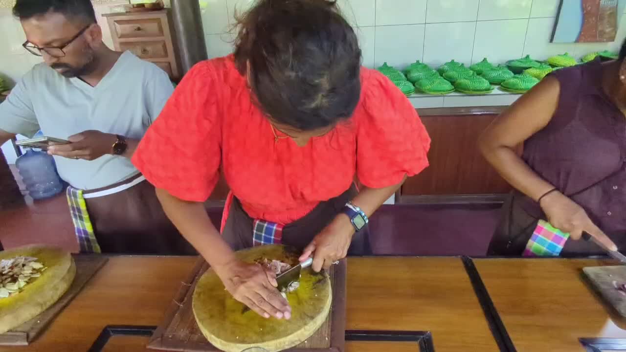 Chopping the veggies