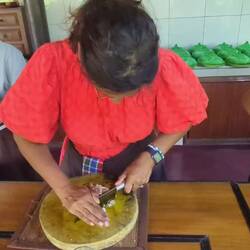 Chopping the veggies