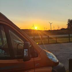 Sonnenuntergang heute mal nicht im Meer.