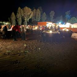 Dinner at the field of lights
