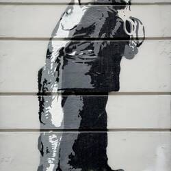 Mural on a side street — Bergen, Norway.