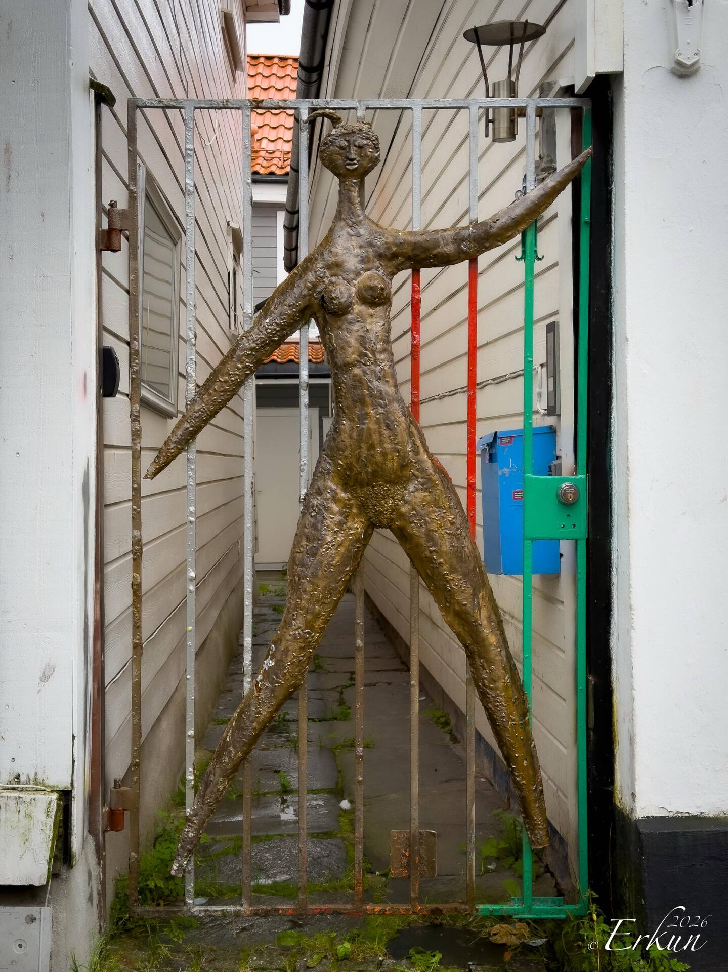 'Gated art' ... not far from the apartment — Bergen, Norway.