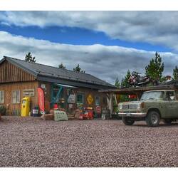 Stilecht zur Offroadtour....