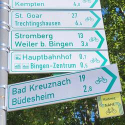Beschilderung in Bingen.