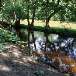 Calver Mill Goit; water was channelled from the Derwent to power the cotton-spinning machinery