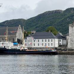Haakon's Hall and Rosenkrants Tower ... from Nordnes — Bergen, Norway.