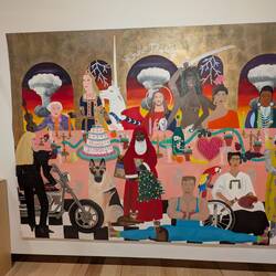 This is titled The Last Supper but instead of...