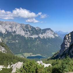 Blick von der Blaueishütte auf den Hintersee