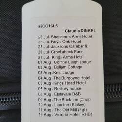 unsere Liste der Unterkünfte