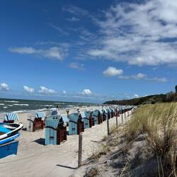 Strand von Kühlungsborn mit den typischen Stdandkörben