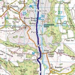 The route from Baslow to Rowsley