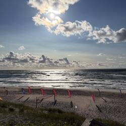 Der große Strand auf der Ostseeseite