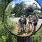 We took some photos of us in road mirrors