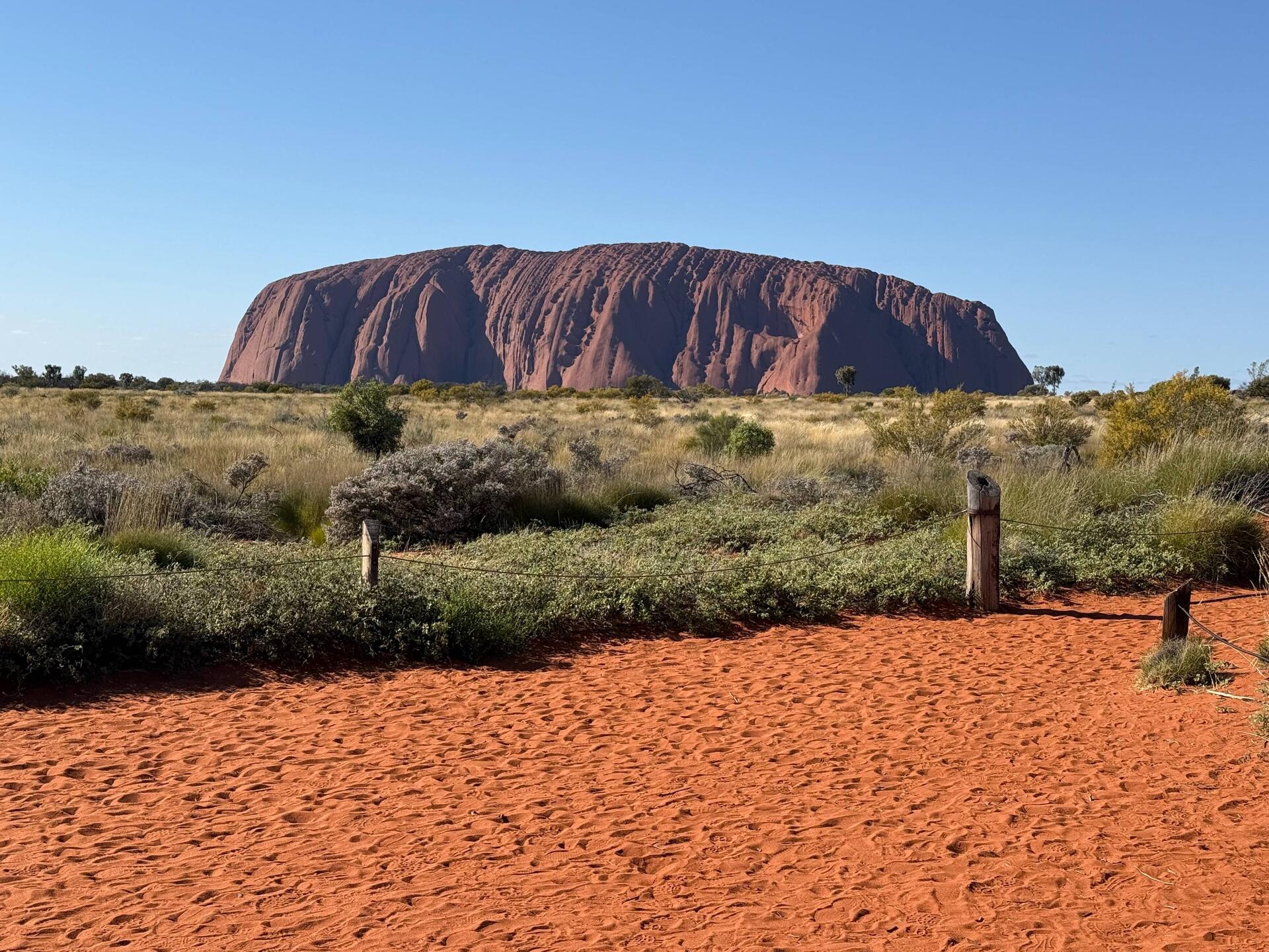 Uluru. It was rather cold as the wind was quite strong