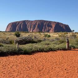 Uluru. It was rather cold as the wind was quite strong