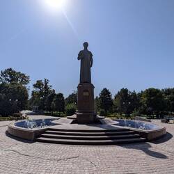 Statue of Alisher Navoi - poet, statesman, linguist, and philosopher of the Timurid era