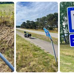 Der Radweg immer top ausgeschildert (ist er tatsächlich)