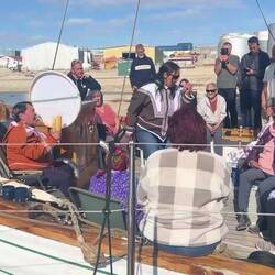 Locals come aboard Alma curious to learn about her mission and eager to sharing their traditions.