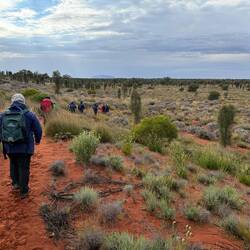 On the track from Camp 2 to Camp 3. We were quite rugged up as it was cold