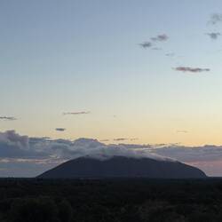 Uluru in the clouds