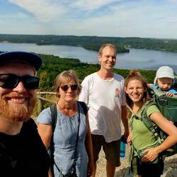 Up on the 4 th tallest mountain (147m) in Denmark