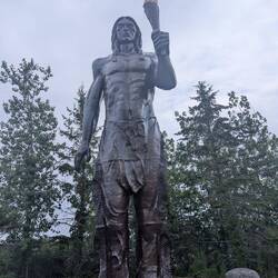 Statue of Glooscap, a literal giant and the first human: https://nble.lib.unb.ca/browse