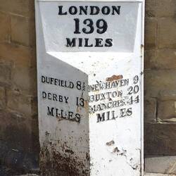 Cast Iron Milepost by the Town Hall