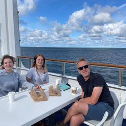 On the poop deck