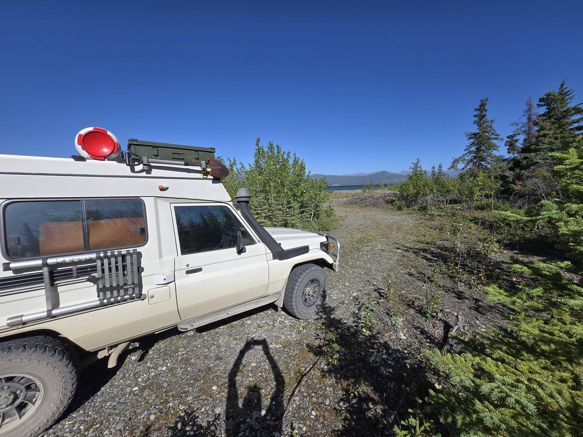 Übernachtung am Kluane Lake bei Burwash Landing