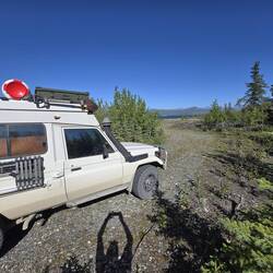 Übernachtung am Kluane Lake bei Burwash Landing
