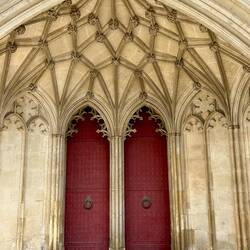 Cathedral entrance door