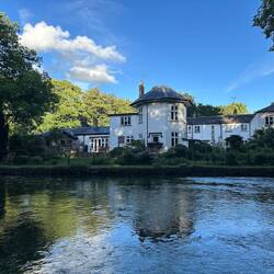 Our luxury AirBnB , on the banks of the Itchen River
