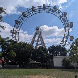 Wiener Riesenrad: A historic 65m Ferris wheel built in 1897, located in Vienna's Prater park.