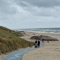 WW2 bunkers are all up the west coast, mostly buried by sand now