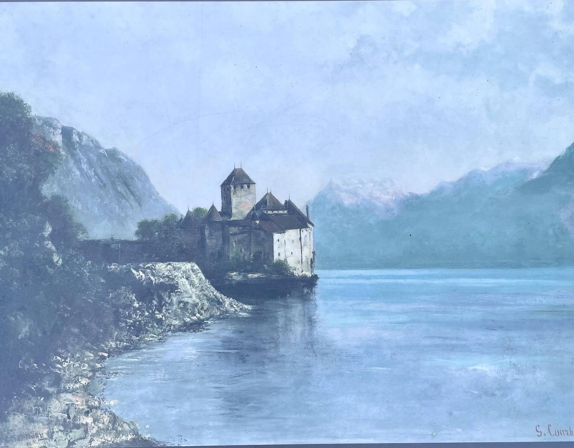 Chillon Castle and The Dents du Midi