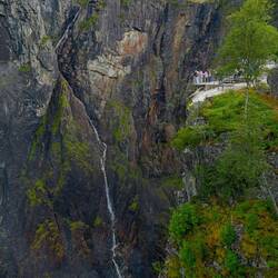 Eine Seite des Vøringsfossen