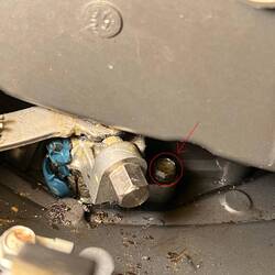 That little bolt circled in red had backed out some.