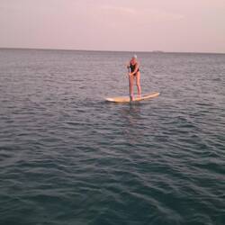 Nochmal ganz kurzes "SUP"en in der Abenddämmerung