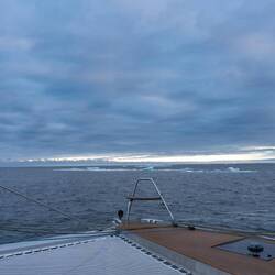 Initially the ice density is low.