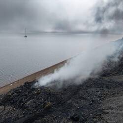 Smoking Hills: sub-terrain coal fires burning for centuries.