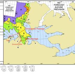 The ice chart of the day before. 1 tenth and 3 tenths of ice are indicated.