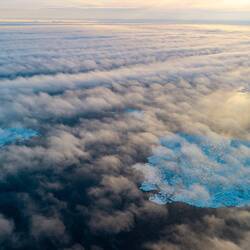 No surprise: Ice floes with smaller ice in between.