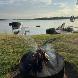 Just getting the campfire going.