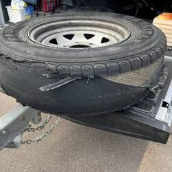 One view of the tire.
