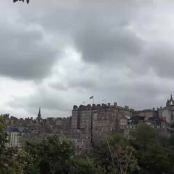 view from princes street gardens