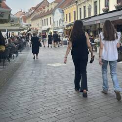 Busy promenade