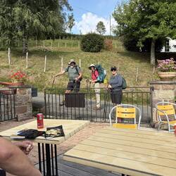 Some of the Camino friends I stayed with last night. I was stopped here for a rest and an Aquarius