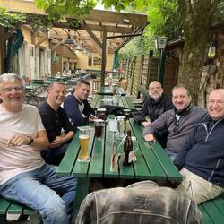 Endlich mit Uwe im Biergarten