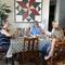 Some of the family at one table for lunch.
